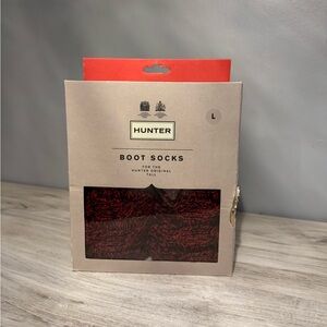 Hunter Red/Black Boot Socks for Women